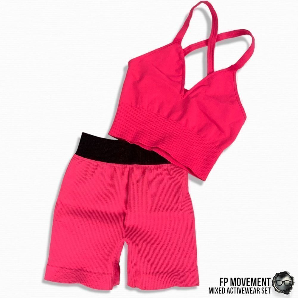 FP MOVEMENT MIXED ACTIVEWEAR SET: GOOD KARMA CROP TANK + PRAJNA SHORTS IN MALIBU